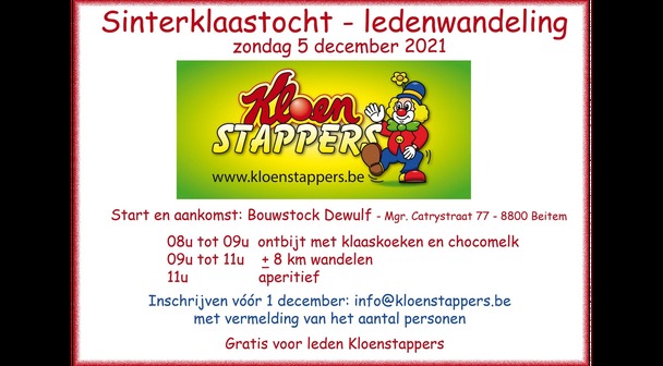 Kloenstappers Sinterklaastocht