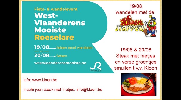 Kloenstappers Zomerwandeling op West-Vlaanderens Mooiste