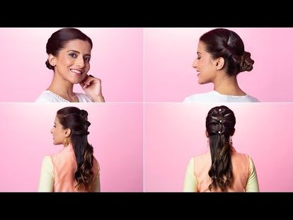 2 Quick Easy No Heat Hairstyles For Medium Length Hair With Knot