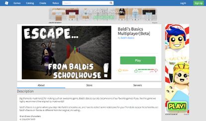 Roblox Baldis Basics Multiplayer In Roblox