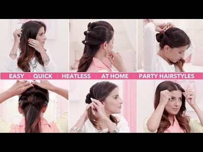 Party Hairstyles For Medium Hair At Home Quick Easy No