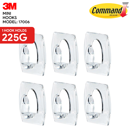KM Lighting - Product - 3M Command™ Mini Hooks 225G 17006 (6 Hooks/Pack)