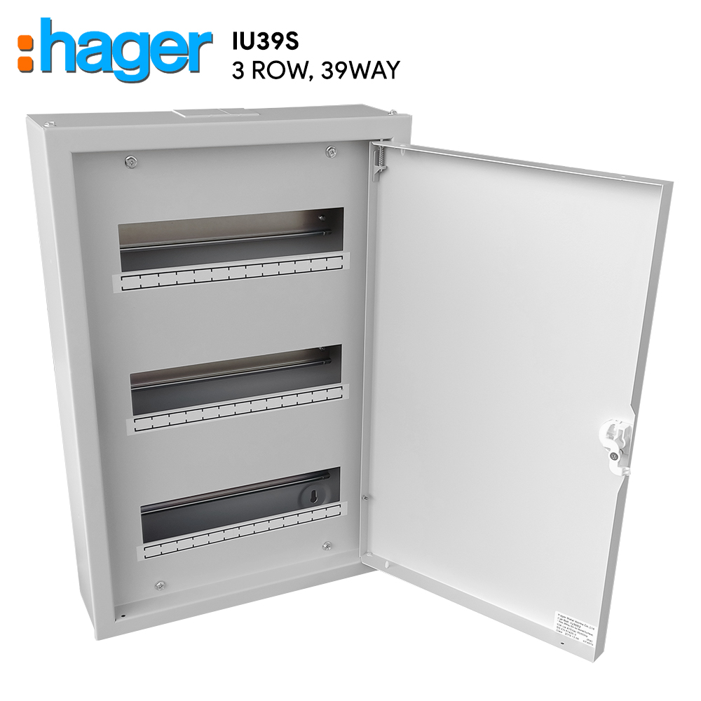 KM Lighting - Product - HAGER - IU Metal Din-Rail Distribution Boards