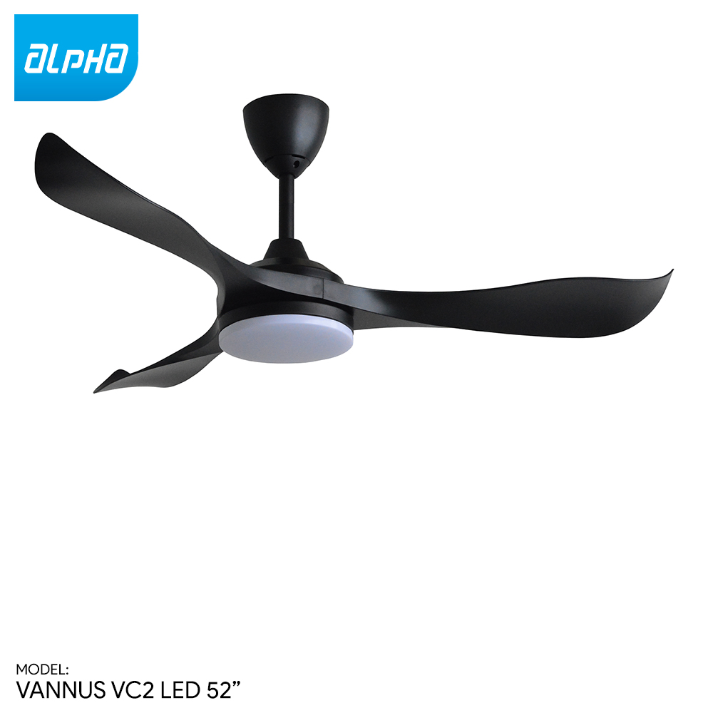 KM Lighting Product Alpha Vannus 3Blades Ceiling Fan VC2 LED 25W 52"