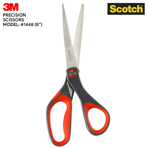 Scotch 6 Precision Scissors, Great for Everyday Use (1446),Grey/Red