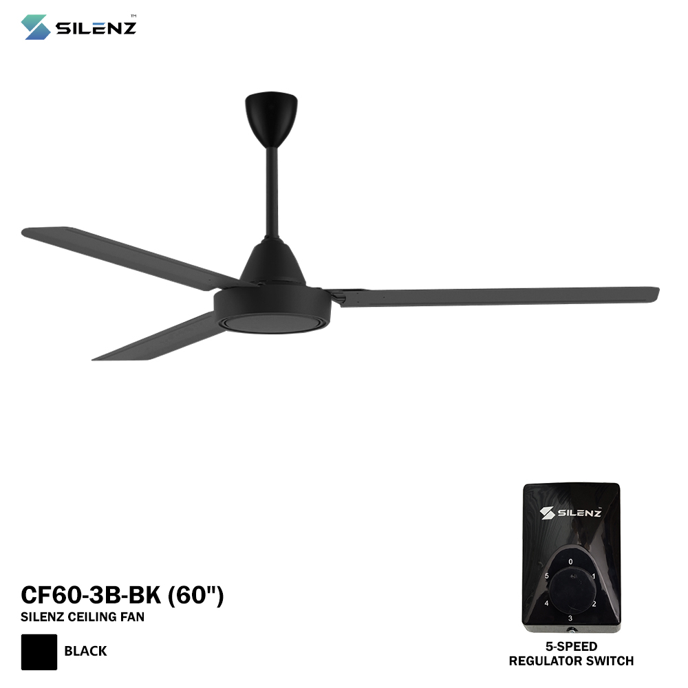 KM Lighting Product Silenz Ceiling Fan With 5 Speed Regulator (CF60