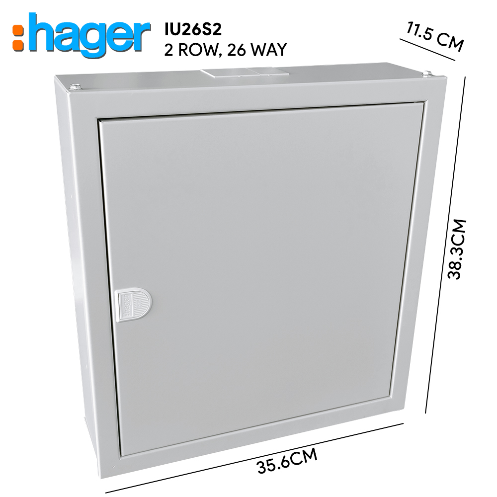 KM Lighting - Product - HAGER - IU Metal Din-Rail Distribution Boards