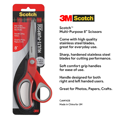 Scotch Scissors, Multi-Purpose, 8 Inches