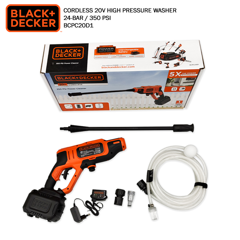  BLACK+DECKER 20V MAX Pressure Washer, 350 PSI