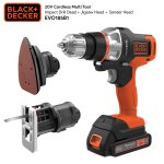 Black & Decker EVO185 20V Multi EVO with 3 Head Attachments