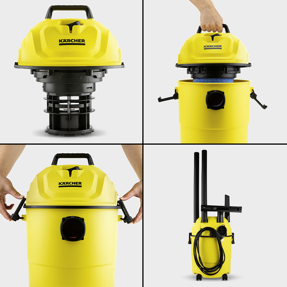 KARCHER WD1 Classic 15L Wet & Dry Vacuum Cleaner 1200W w/ Accessories  Vacuum Cleaner Cleaning Equipment