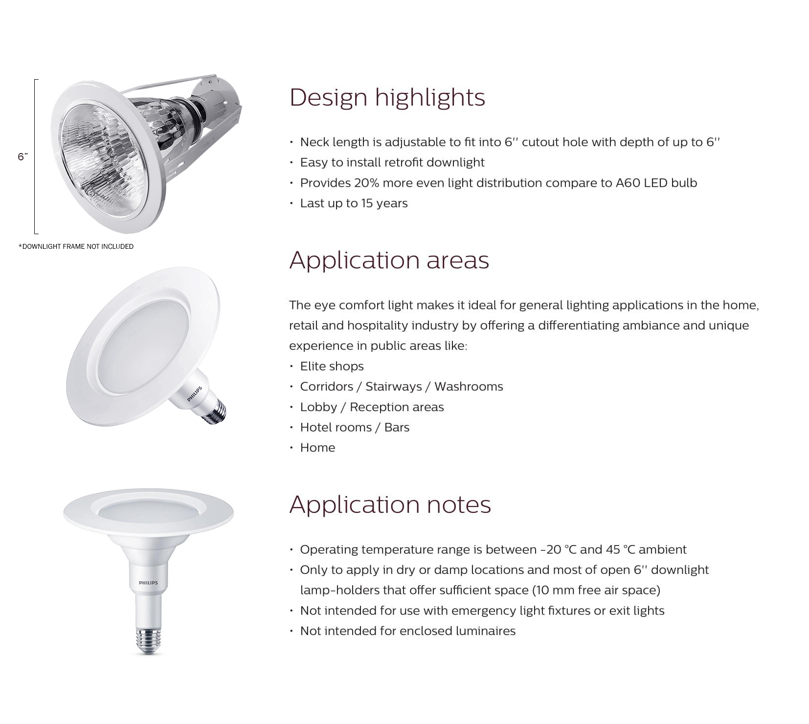 KM Lighting - Product - Philips - Mycare 14W E27 Led Downlight Bulb