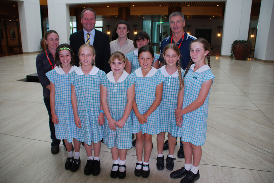 Front Row - Charlotte Kesby, Leisl Cooper, Phoebe Reynolds, Charlotte Ramsden, Eden Walters and Emma Ison Back Row - Nikki Ison (Parent), Chris MacAlpine, Lara McKay and Mr Craig McDonald