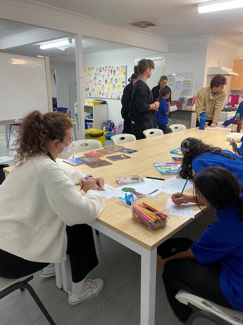 Promoting Bicycle Safety - a visit from Allied Health students at the Homework Centre image