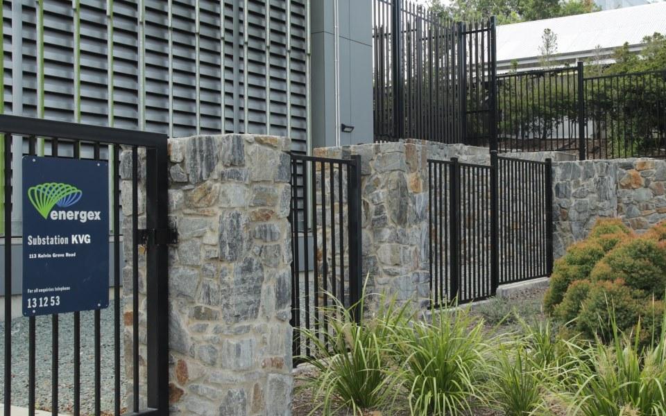 CrowdTuff® pedestrian barrier fencing installed at QLD Energex substation
