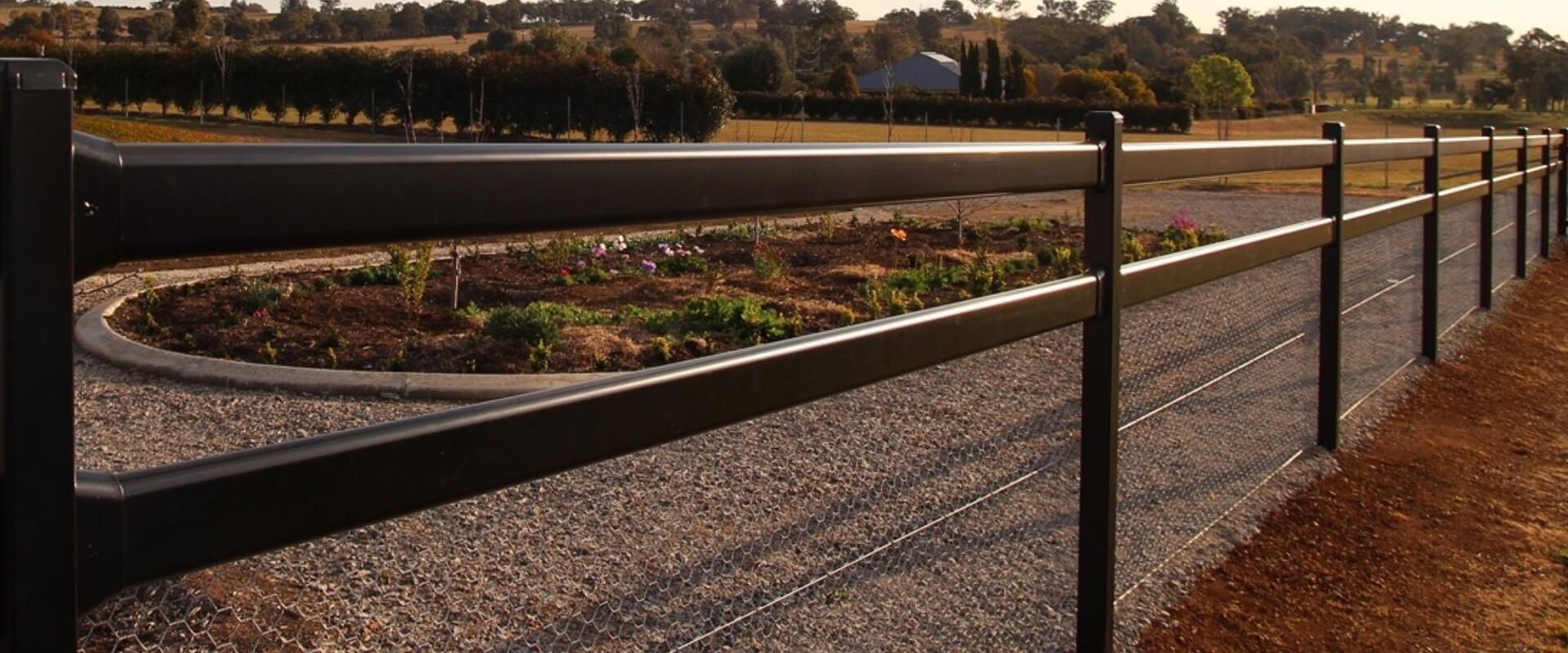 Steel Post and Rail Fencing - TopRail® banner