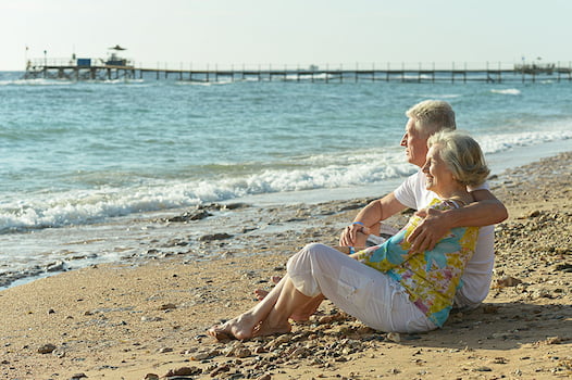 Older Couple on a beach