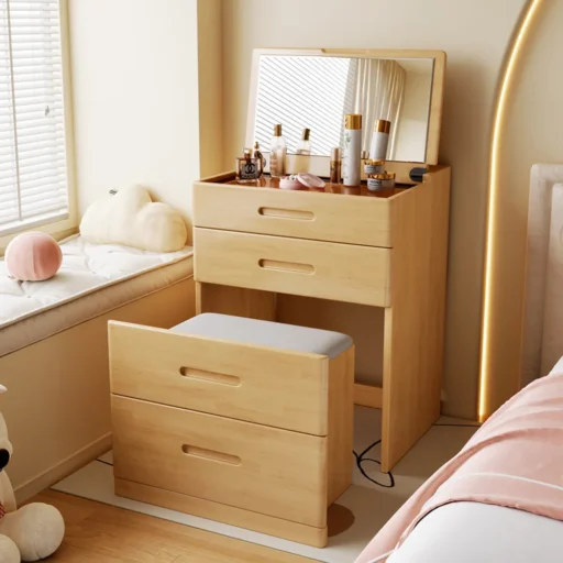 實木翻蓋化妝台