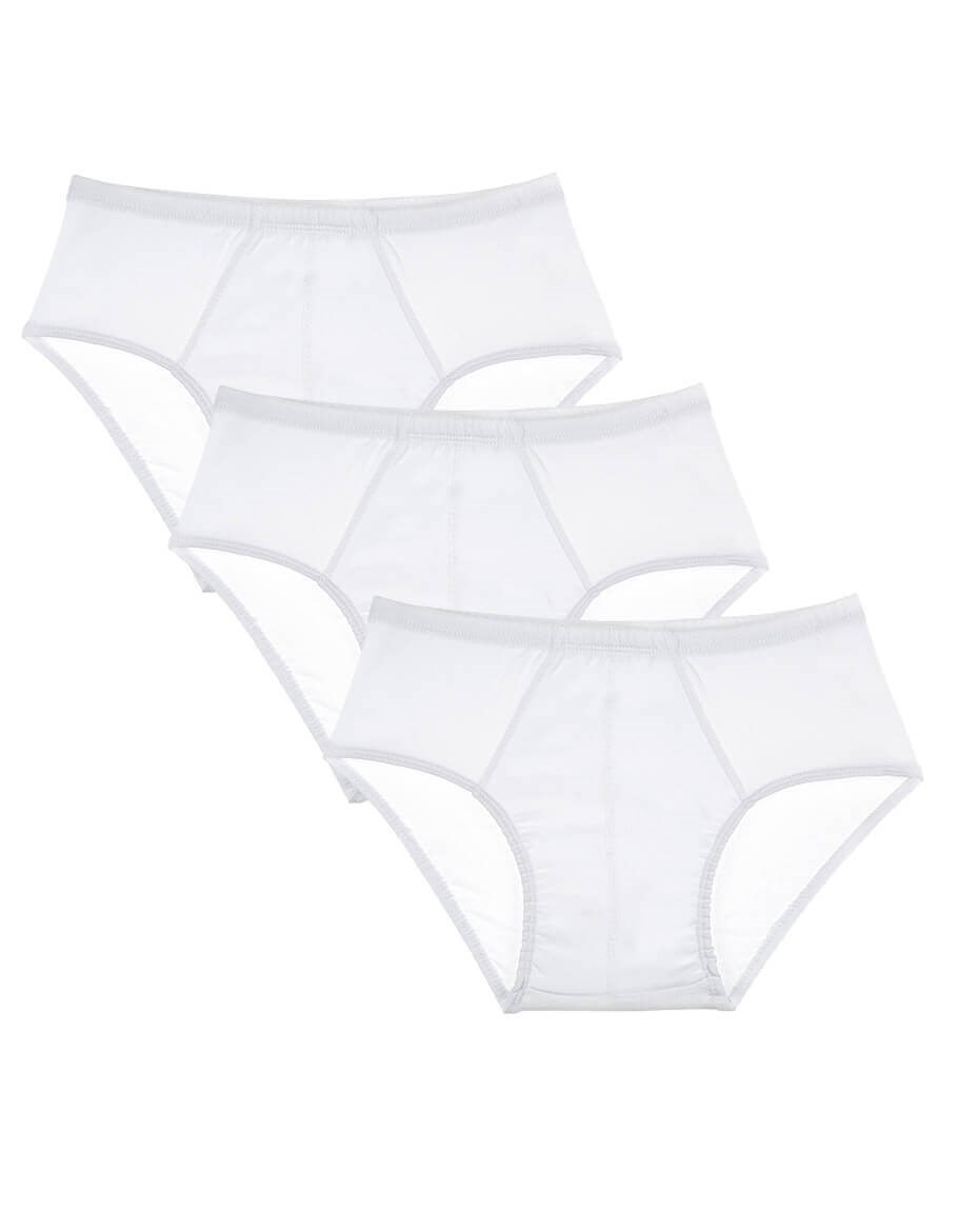 Men’s Hidden Elastic White Panties- 3 Pieces