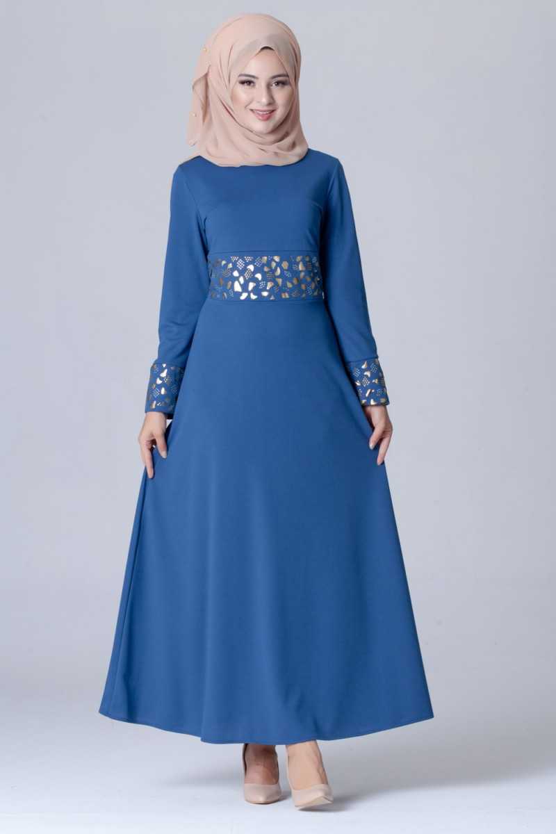 فستان أزرق طويل - Moriaat موريات