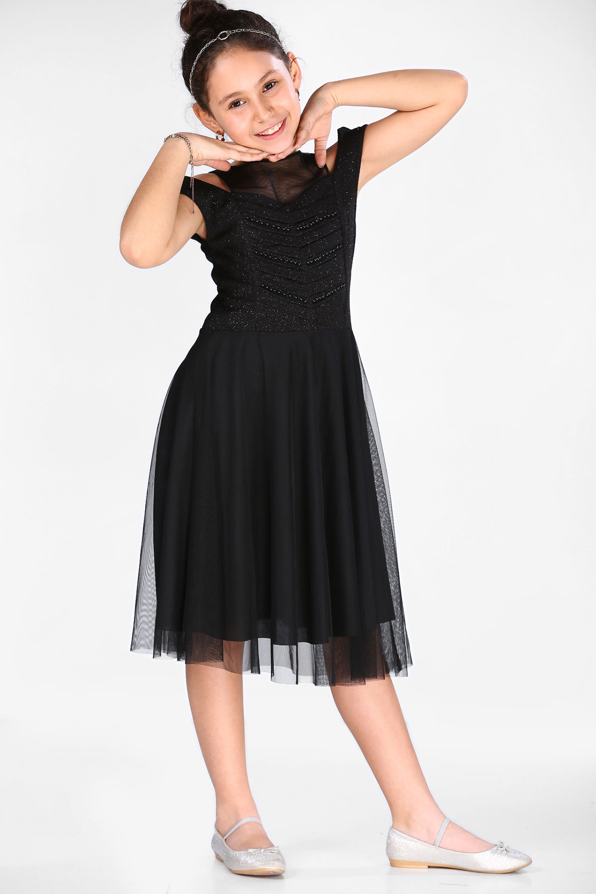 Girl’s Black Evening Gown