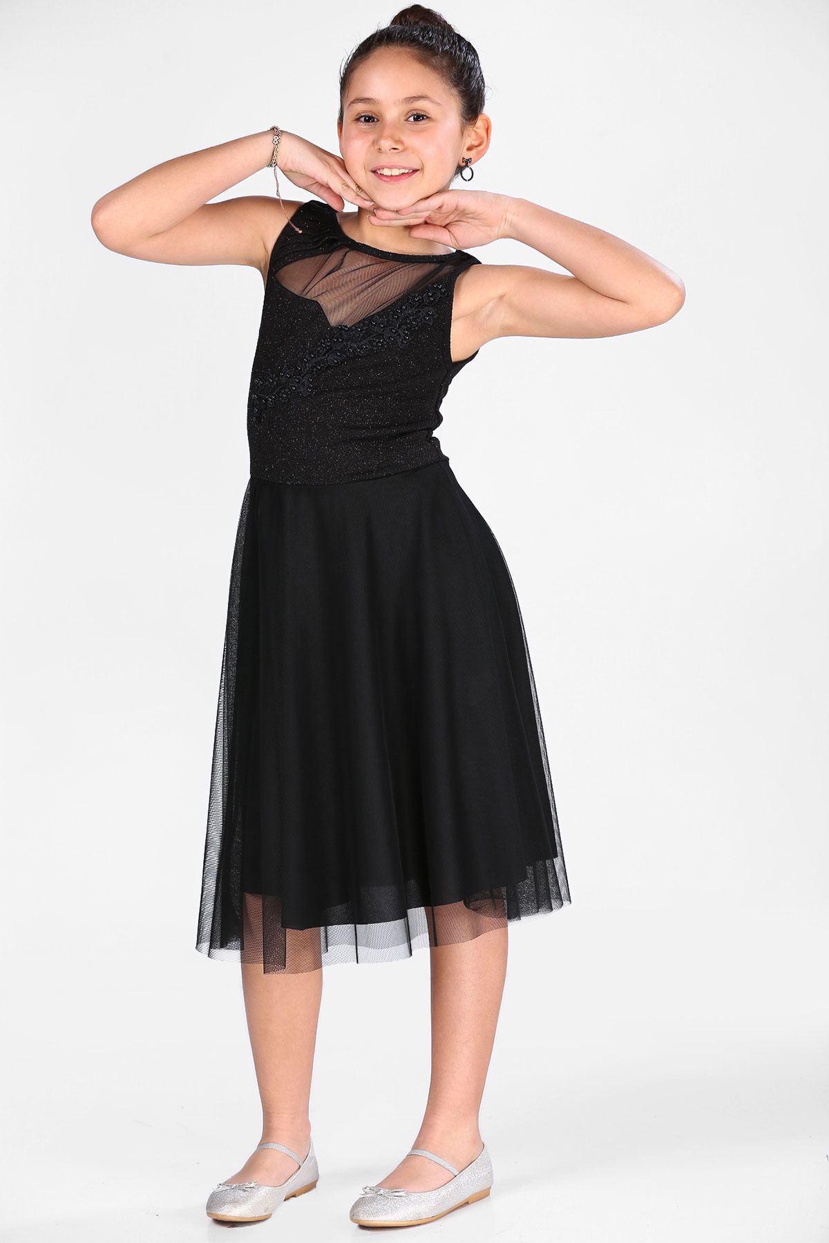 Girl’s Black Evening Gown