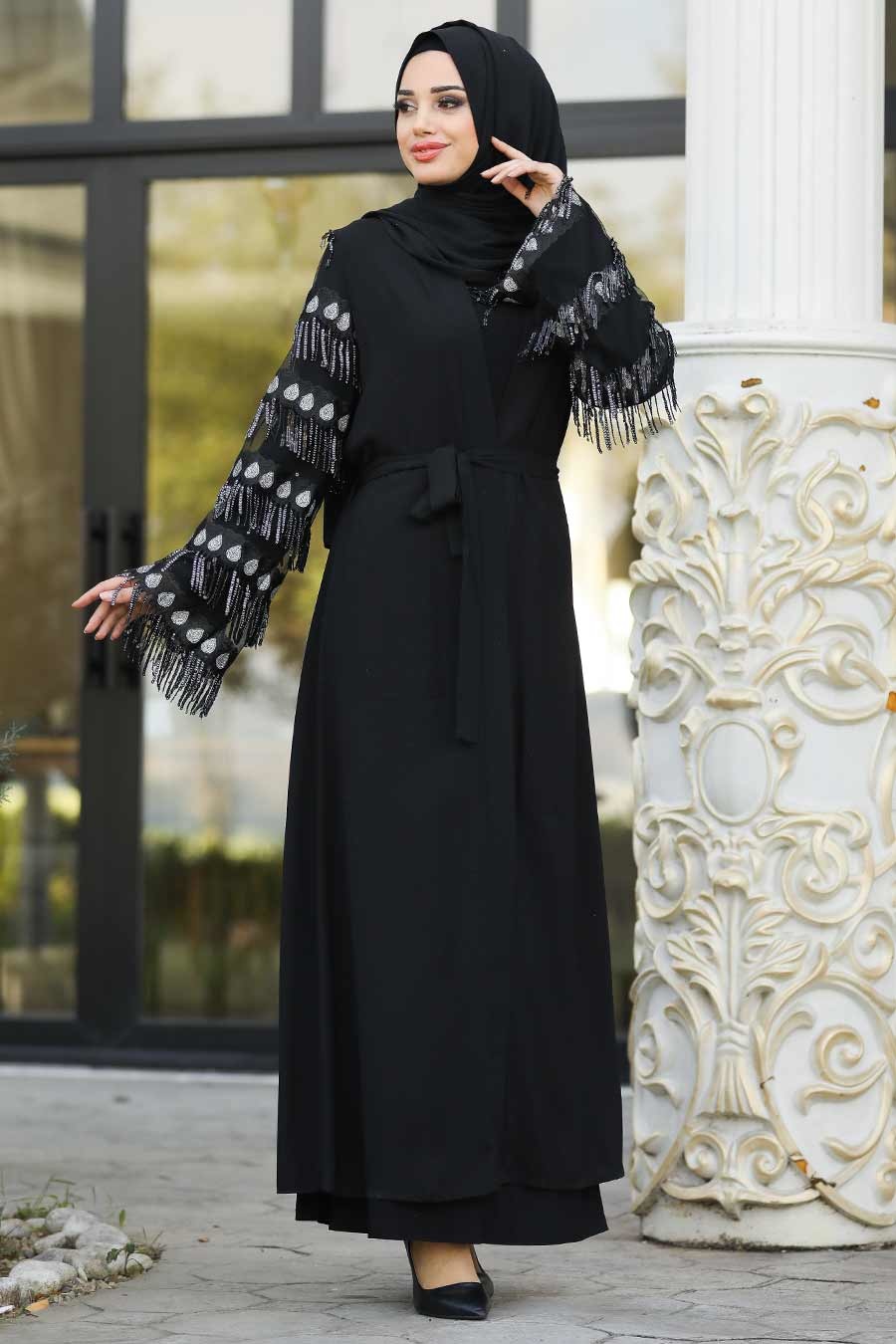 nayla collection black hijab abaya 95760s abaya nayla collection 61365 19 B 1604098453990