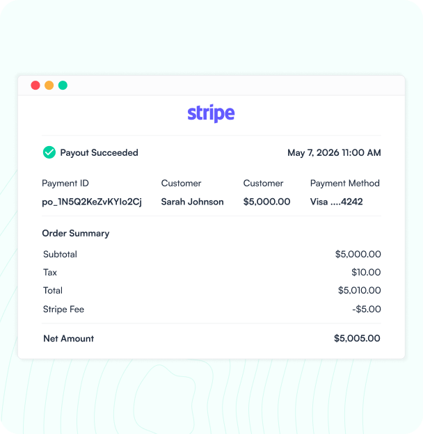 Payment Received in Stripe
