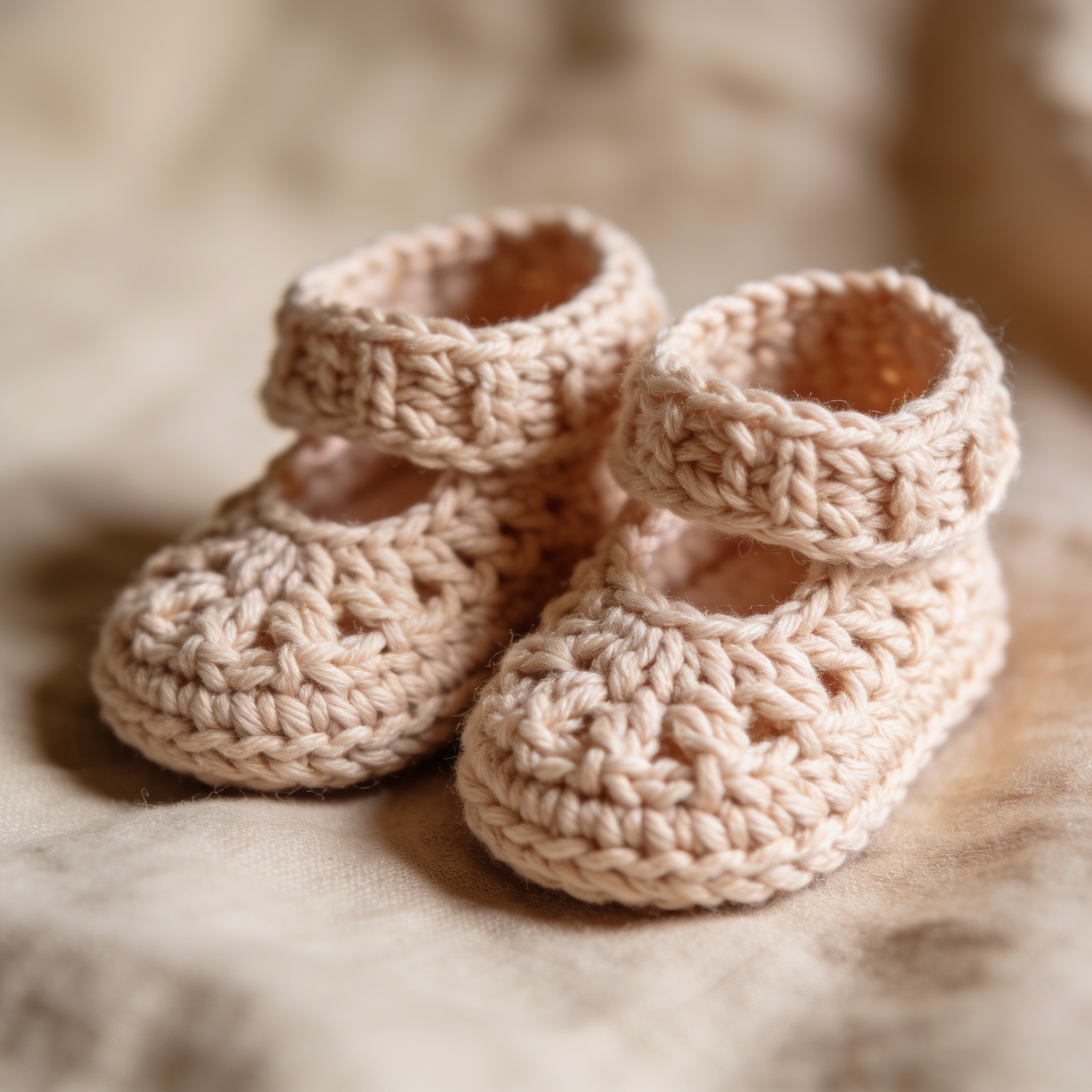 Adorable Crochet Baby Booties with Strap