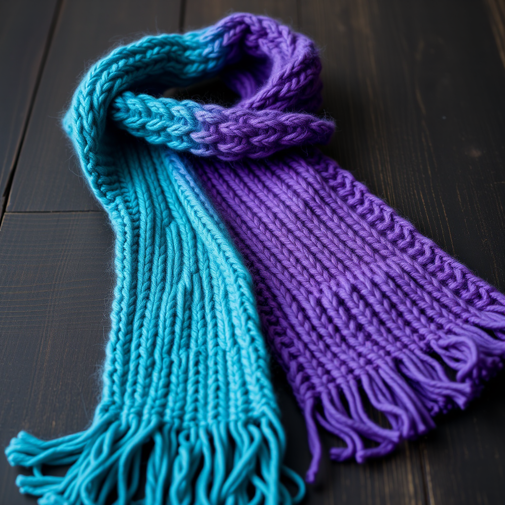 Aurora Borealis Ombre Scarf Free Pattern – A Shimmering Winter Knit