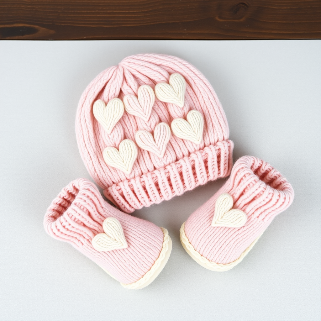 Darla Heart Hat & Bootie Set Free Pattern – A Knitted Baby Love Bundle