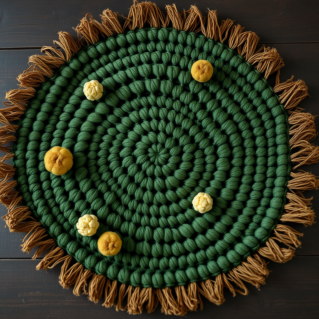 Whispering Pines Forest Floor Rug Free Pattern – A Crocheted Woodland Tapestry