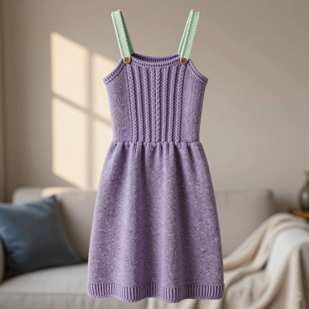 Free Pattern: Bootstitch Cable Knit Sundress with Mint Straps