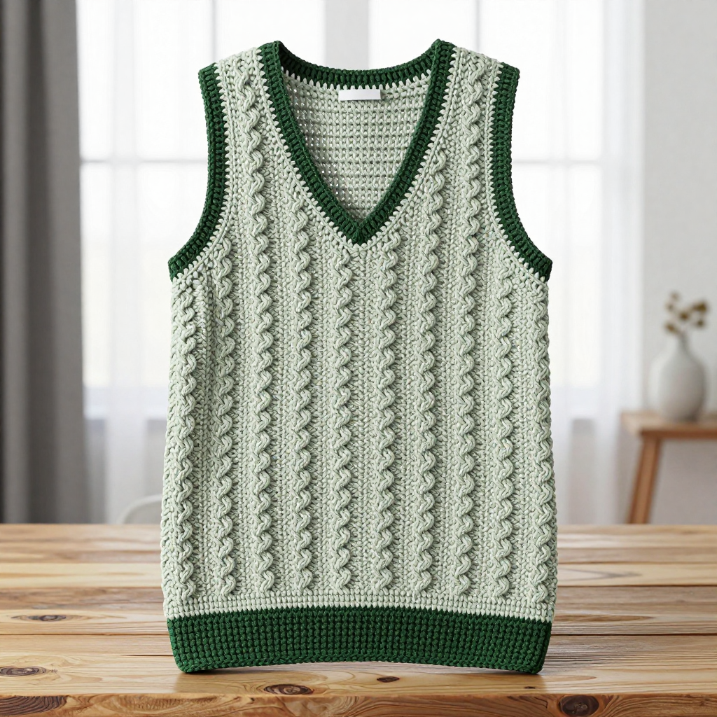Lichen Chevron Crochet Vest Dress Free Pattern