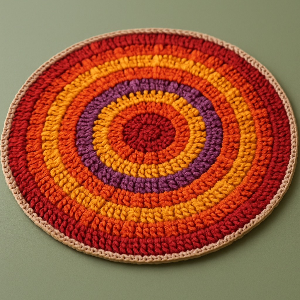 The Sunburst Mandala Rug Free Pattern