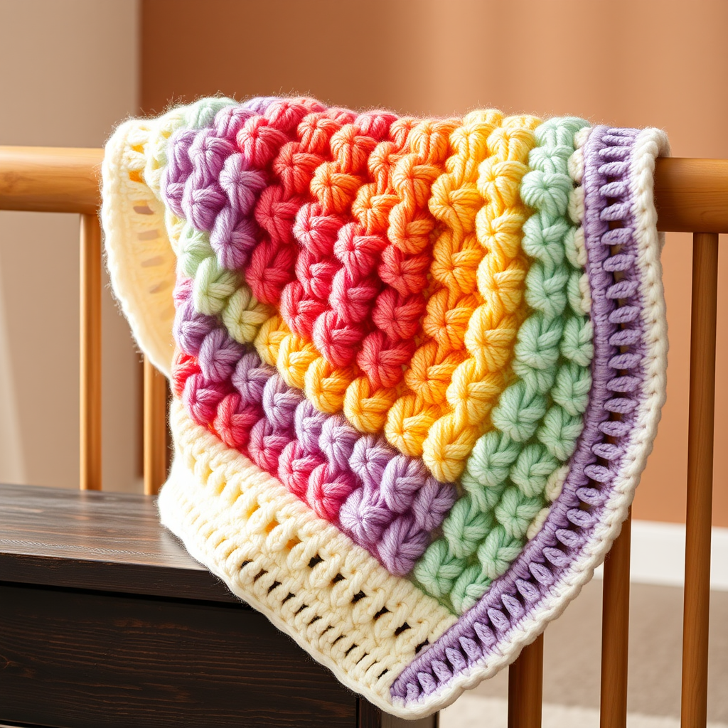 The Prismatic Basketweave Baby Blanket Free Pattern – Knit a Rainbow Heirloom