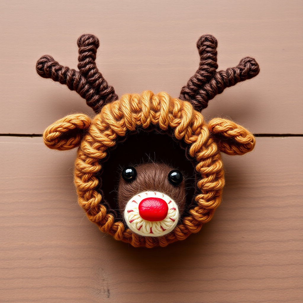 Velvet Antler Reindeer Brooch Free Pattern – Cozy Knit Holiday Pin