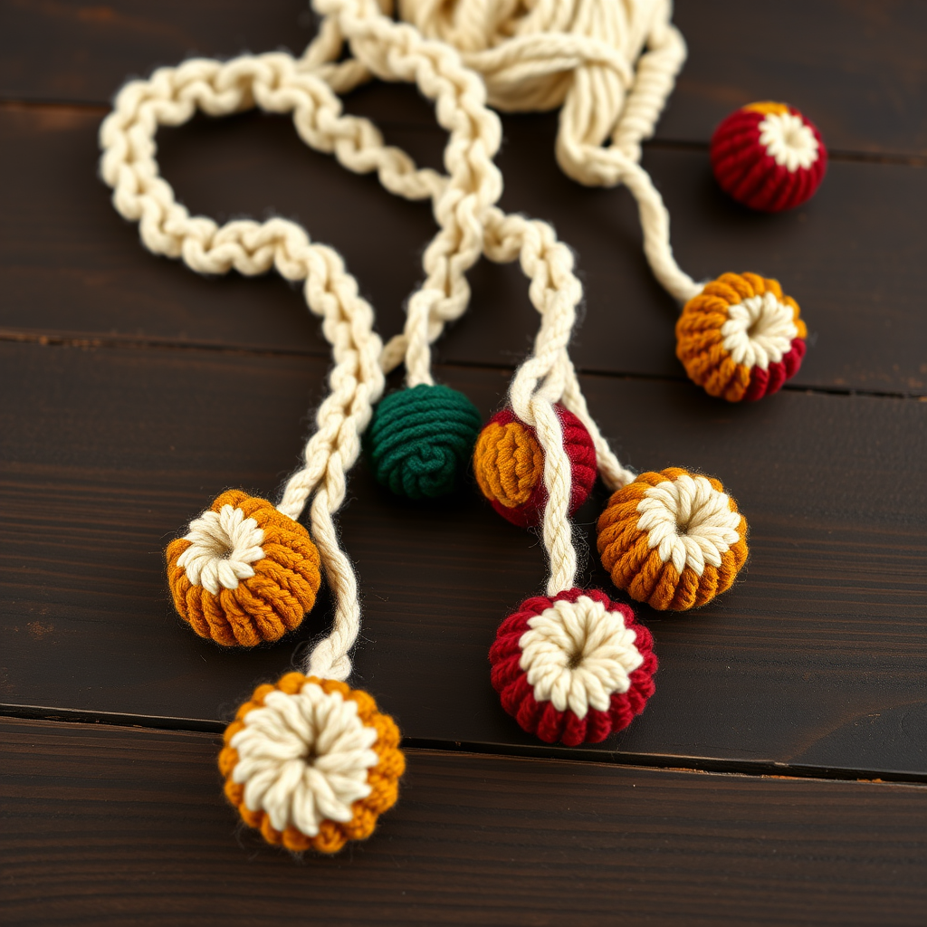 Vintage Velvet Christmas Bauble Chain Free Pattern