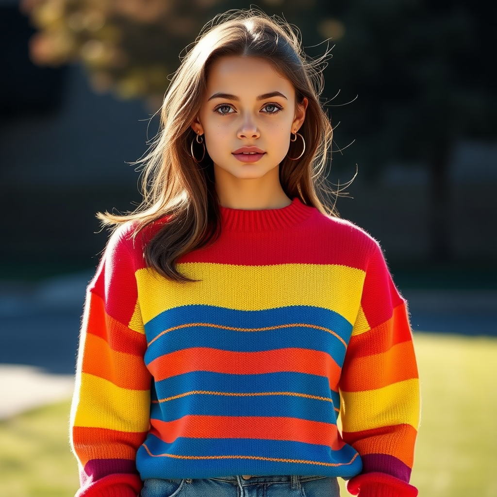 The Retro Rainbow Sweater Free Pattern