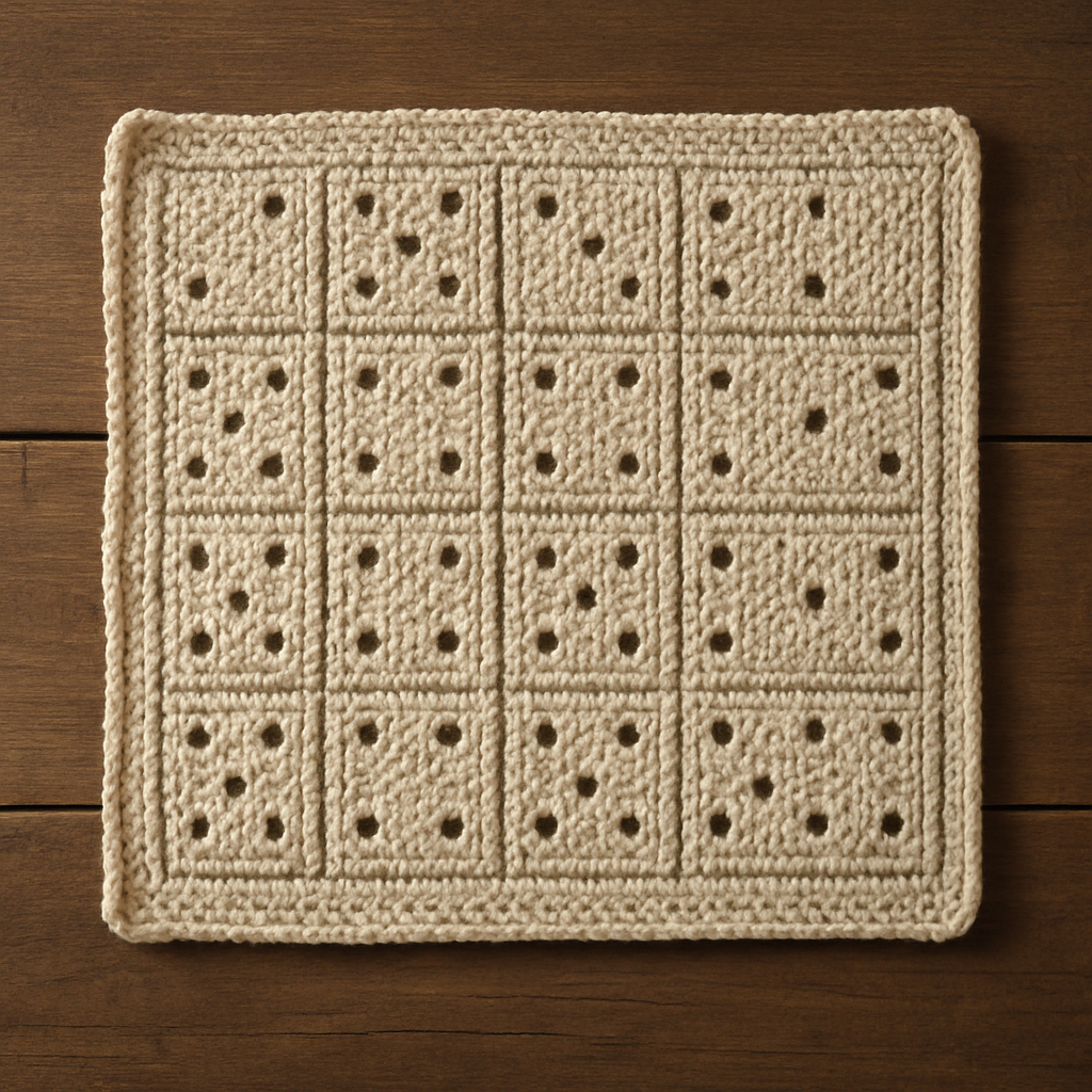 Crochet Whimsical Textured Square Pot Holder Free Pattern