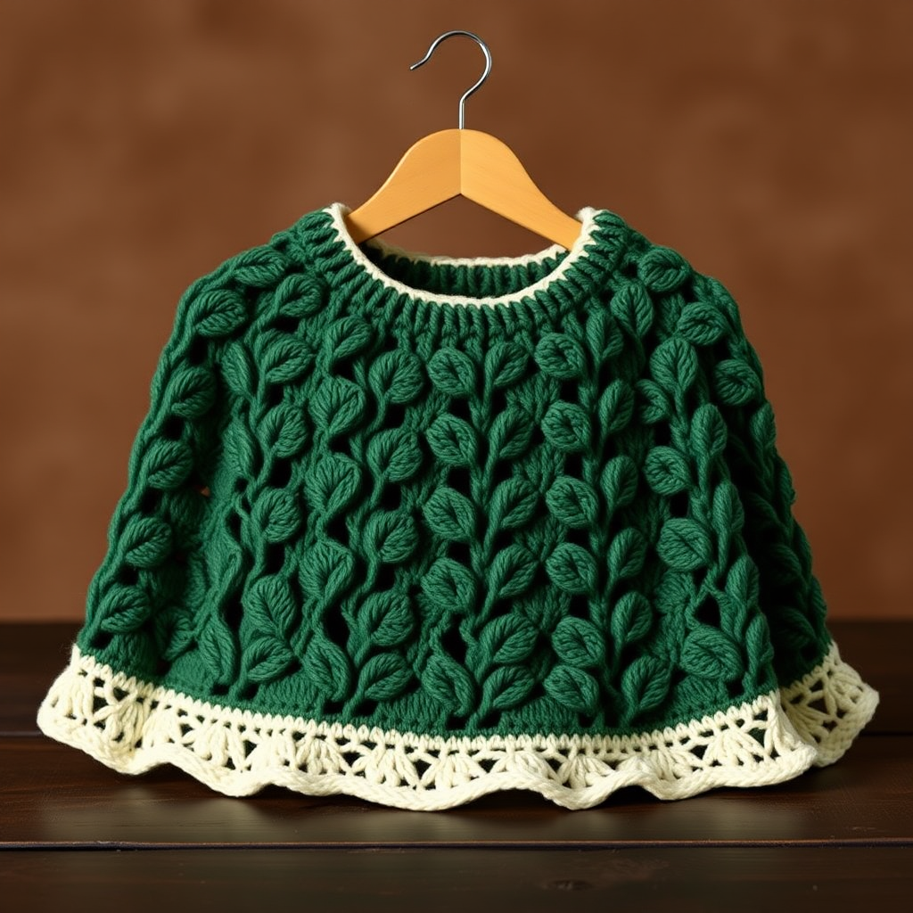 The Whispering Willow Seamless Crochet Capelet Free Pattern – A Forest-Fresh Layer