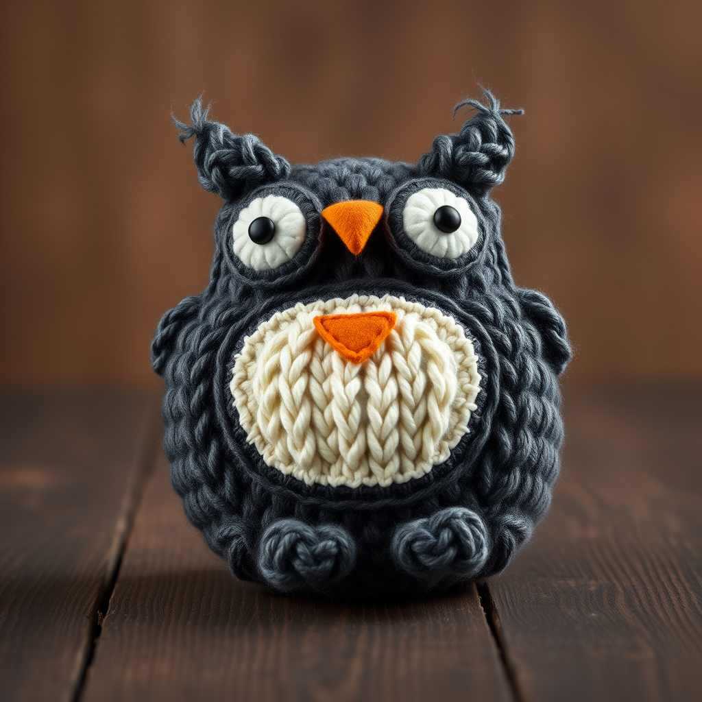 The Moonlit Sentinel Coin Purse: A Free Knitting Pattern for a Textured, Owl-Inspired Amigurumi
