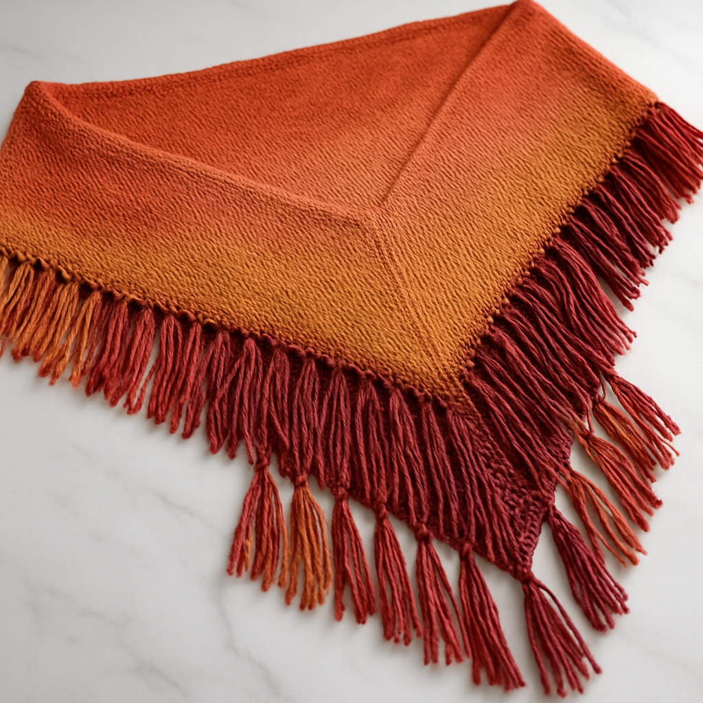 Cottagecore Sunset Shawl with Fringe - Free Pattern