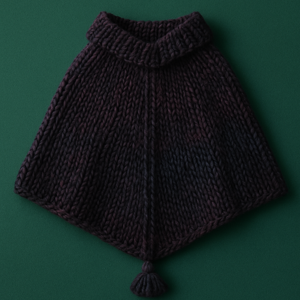Free Pattern: Dark Academia Chunky Yarn Cat Cloak