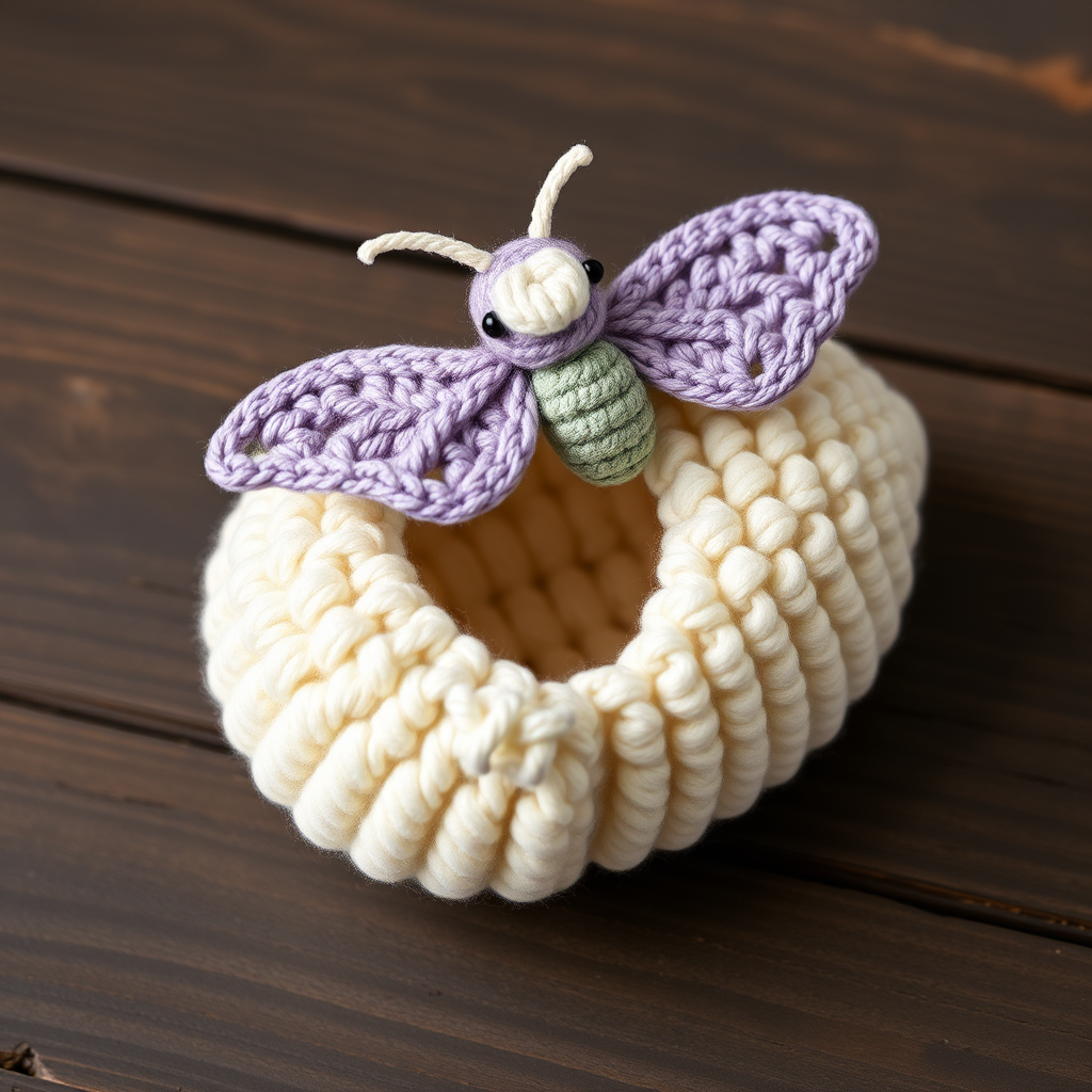 Moonlit Moth Cocoon Amigurumi Free Pattern