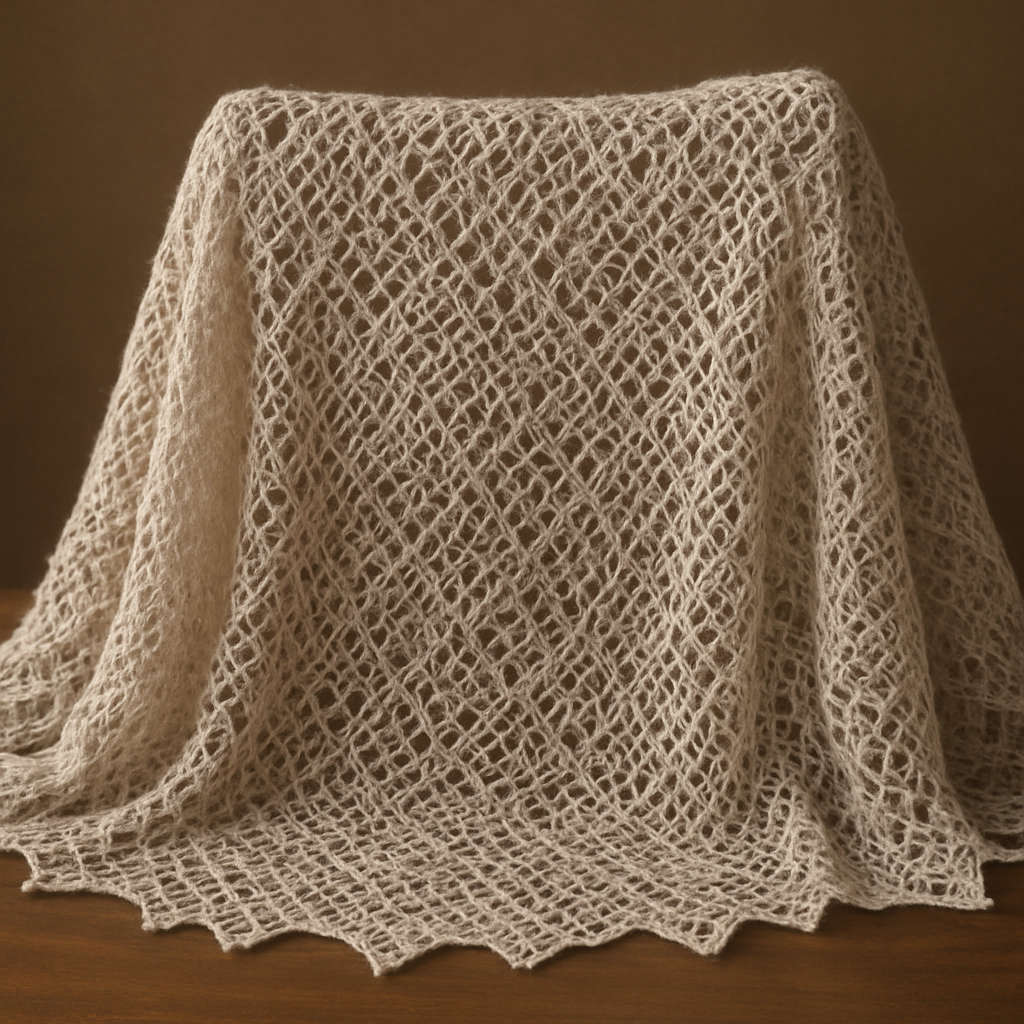 Crochet Breezy Lattice Shawl with Ribbed Edges Free Pattern