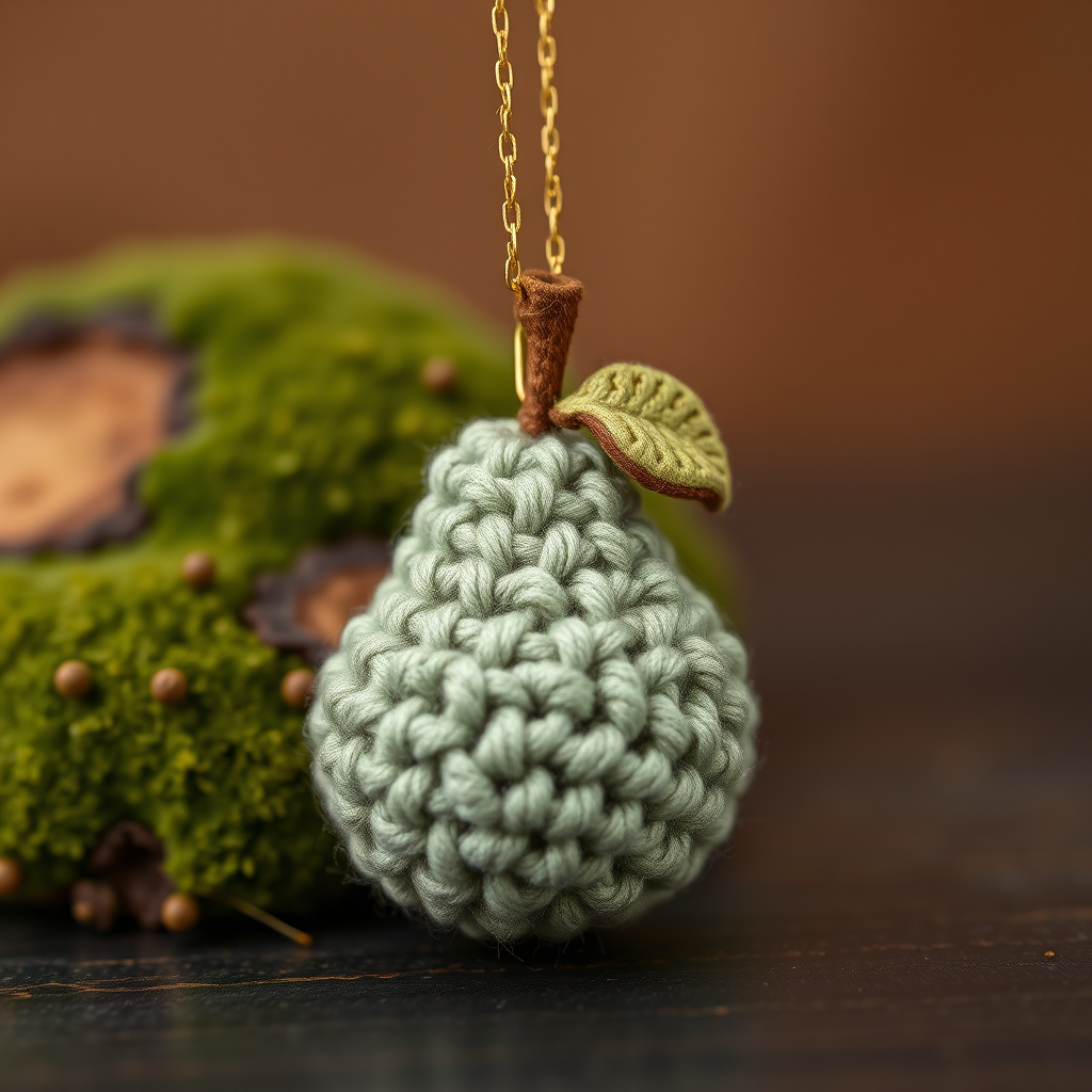 The Dewdrop Pear Charm: A Free Crochet Pattern for a Tiny, Textured Necklace Pendant