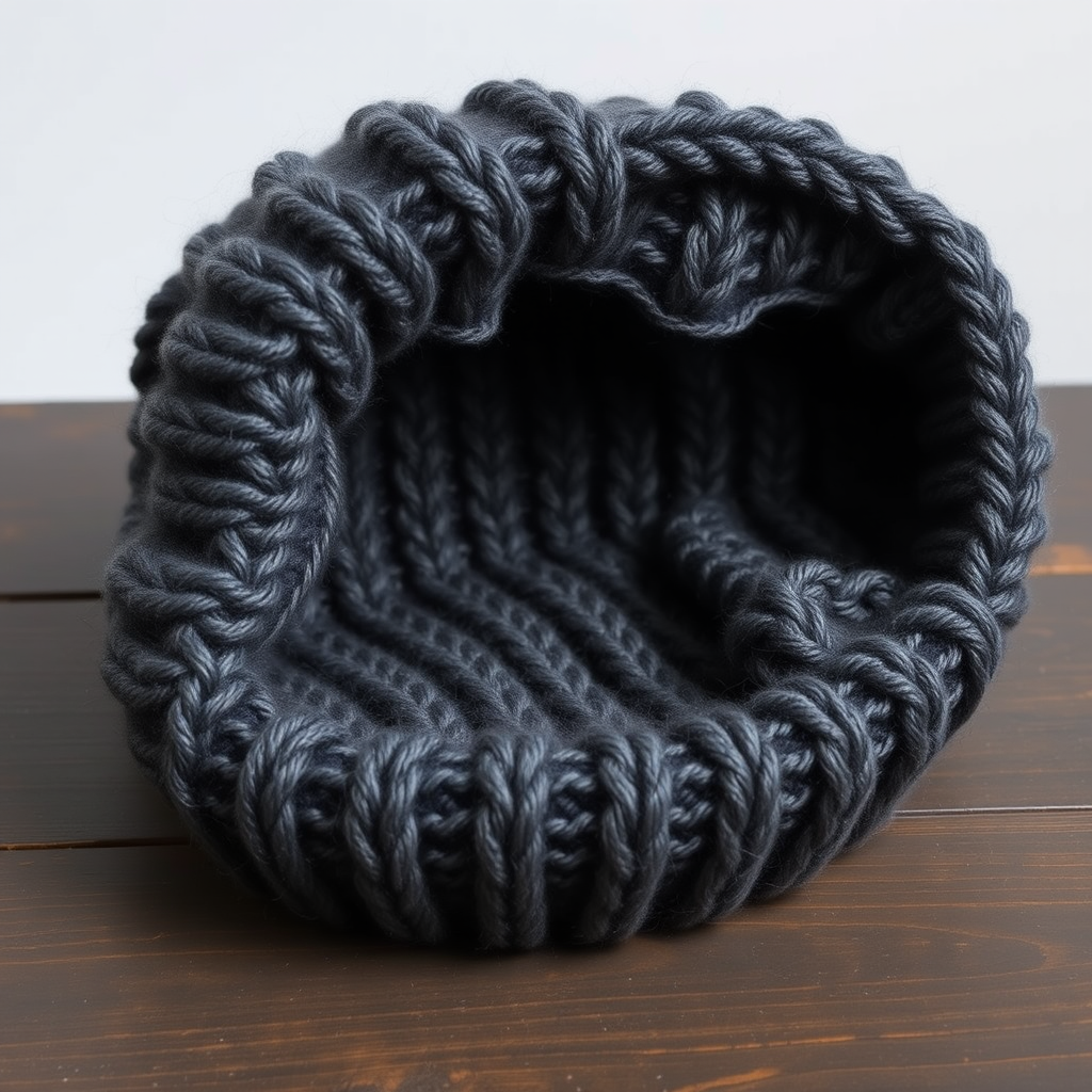 Velvet Dusk Ribbed Hat Free Knitting Pattern – Plush Texture