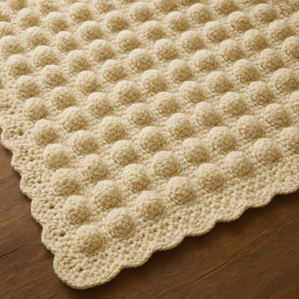 Crochet Whimsical Textured Waffle Cuddle Blanket Free Pattern