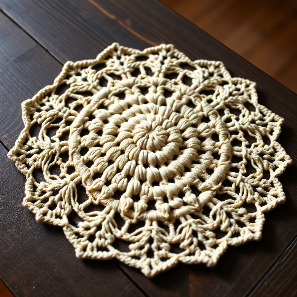 Whispering Pine Lace Table Centre Doily Free Pattern